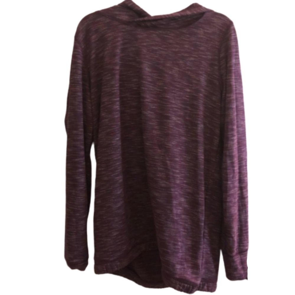 Purple Heather Grey Tek Gear Workout Hoodie Size Medium
